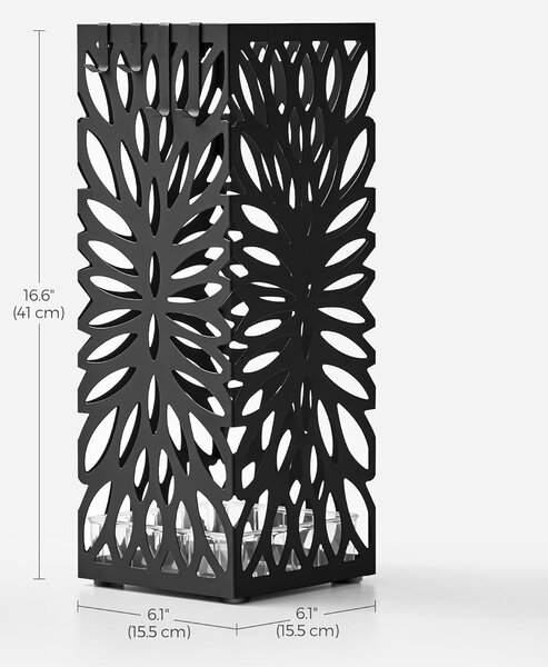 SONGMICS Stojan na dáždniky SVEA II 41 cm čierny