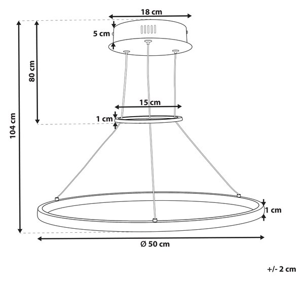 Závesná lampa zlatá hliníková kovová s integrovaným LED svetlom okrúhla moderné glamour svietidlo