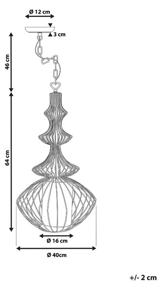Závesná lampa čierna kovové tienidlo v tvare klietky industriálny glamour dizajn