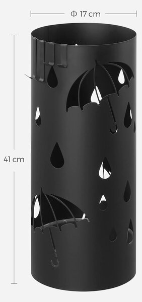 SONGMICS Stojan na dáždniky Terra 41 cm čierny