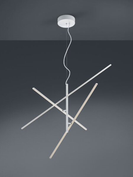 Trio - LED Stmievateľný luster na lanku TIRIAC 3xLED/8,5W/230V biela