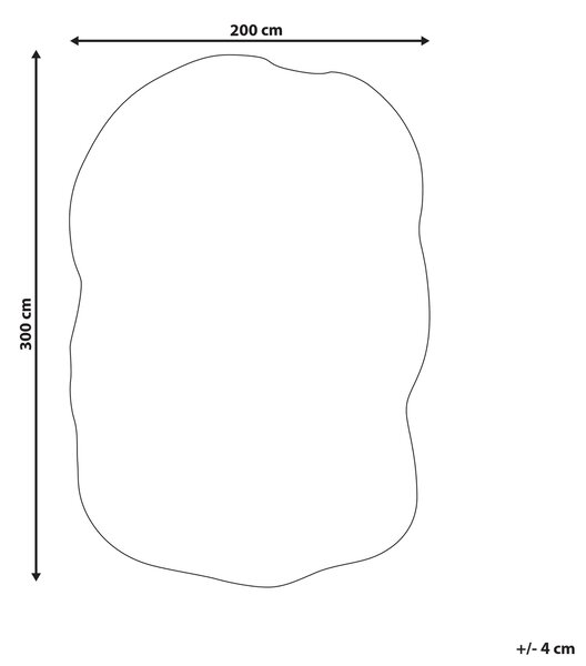 Koberec béžový viskóza a vlna nepravidelný tvar 200 x 300 cm moderný glamour štýl