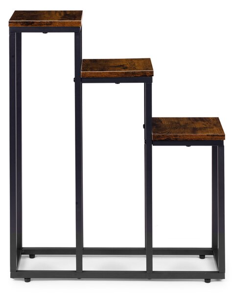 MODERNHOME Stojan na kvety EVELIN 67x51,5 cm hnedý/čierny