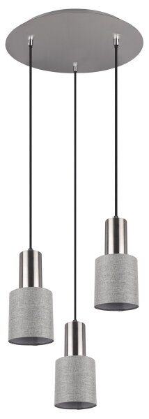 Trio - Luster na lanku WAILER 3xGU10/5W/230V šedá