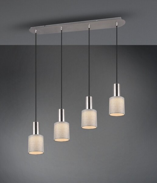 Trio - Luster na lanku WAILER 4xGU10/5W/230V šedá