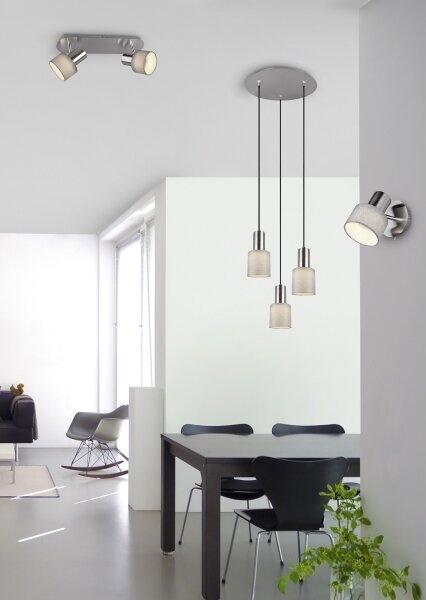 Trio - Luster na lanku WAILER 3xGU10/5W/230V šedá