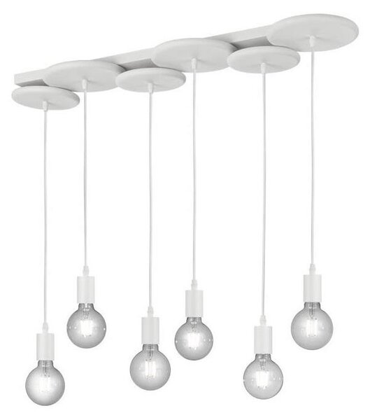 Trio - Luster na lanku DISCUS 6xE27/28W/230V biela