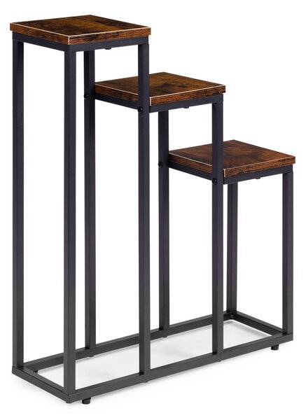 MODERNHOME Stojan na kvety EVELIN 67x51,5 cm hnedý/čierny