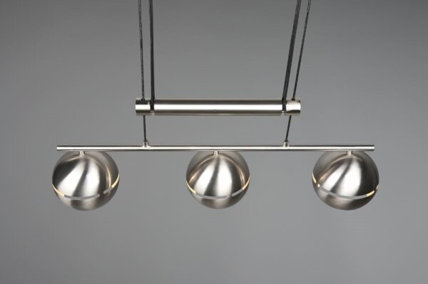 Trio - Luster na lanku FLETCHER 3xE14/40W/230V matný chróm
