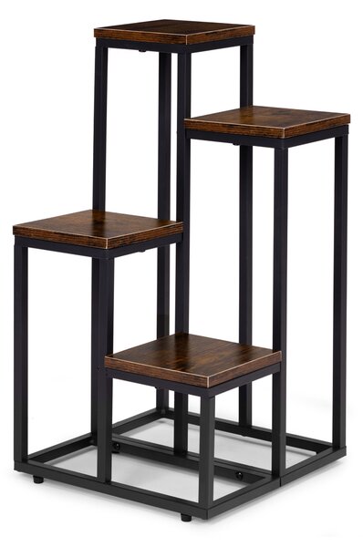 MODERNHOME Stojan na kvety EVELIN II 67x35 cm hnedý/čierny