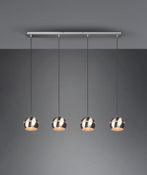 Trio - Luster na lanku FLETCHER 4xE14/40W/230V matný chróm