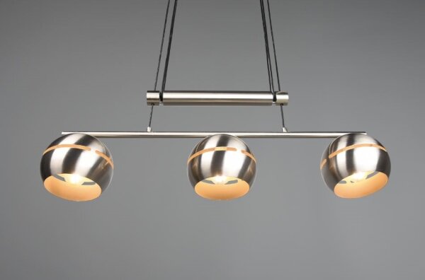 Trio - Luster na lanku FLETCHER 3xE14/40W/230V matný chróm