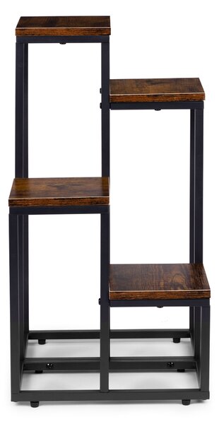 MODERNHOME Stojan na kvety EVELIN II 67x35 cm hnedý/čierny