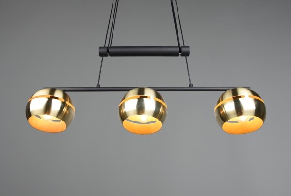 Trio - Luster na lanku FLETCHER 3xE14/40W/230V mosadz