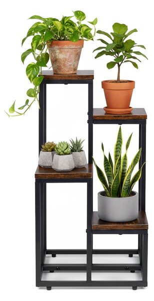 MODERNHOME Stojan na kvety EVELIN II 67x35 cm hnedý/čierny