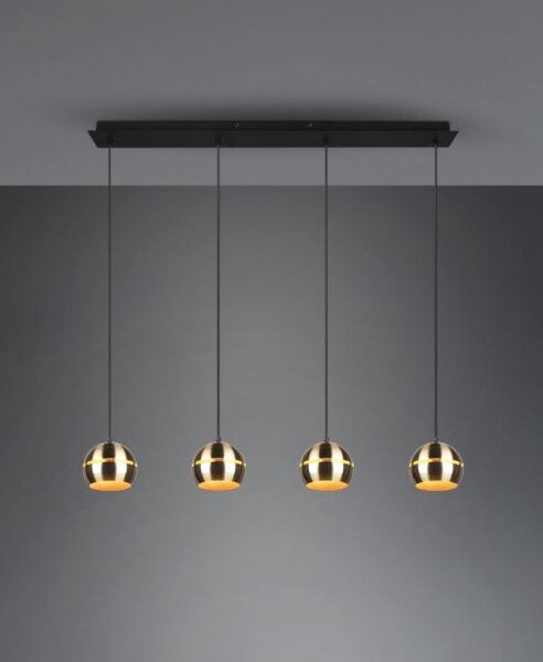 Trio - Luster na lanku FLETCHER 4xE14/40W/230V mosadz