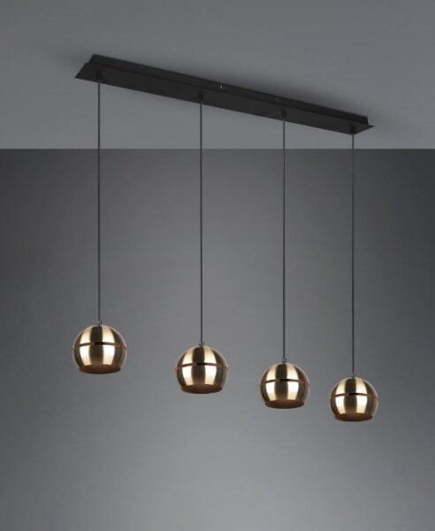Trio - Luster na lanku FLETCHER 4xE14/40W/230V mosadz