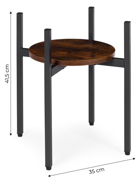 MODERNHOME Stojan na kvety THEO 41,5x35 cm čierny/hnedý