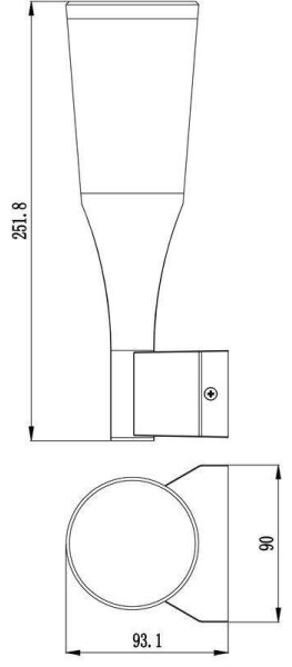 Deko-Light 731083 -LED Vonkajšie nástenné svietidlo BESSMA 9,6W/230V IP54 antracit