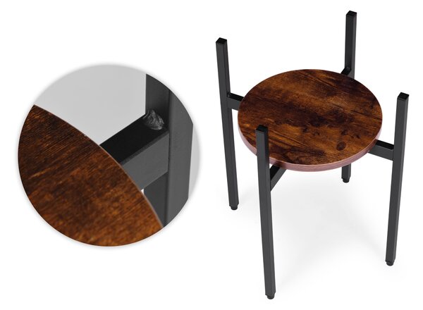 MODERNHOME Stojan na kvety THEO 41,5x35 cm čierny/hnedý