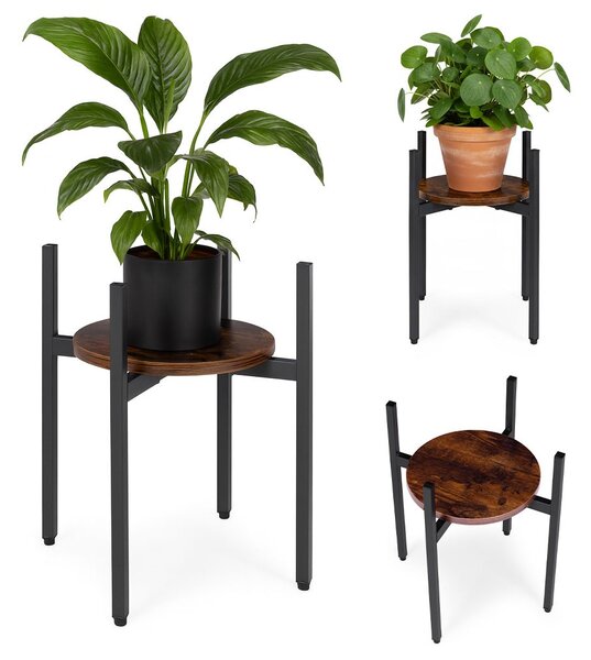 MODERNHOME Stojan na kvety THEO 41,5x35 cm čierny/hnedý