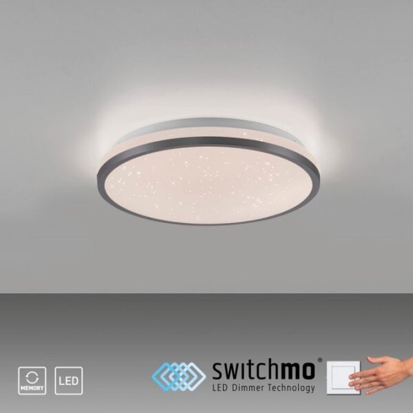 JUST LIGHT. 14293-18 - LED Stmievateľné stropné svietidlo KYLE LED/10W/230V čierna