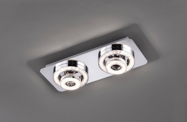 Leuchten Direkt 14521-17 - LED Stropné svietidlo TIM 2xLED/2,8W/230V + 2xLED/3,1W