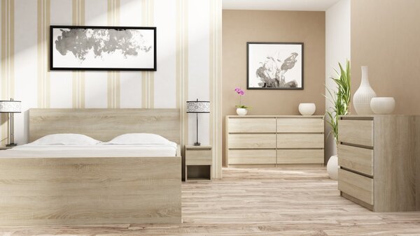 TP Living Komoda MALWA M4 svetlý dub
