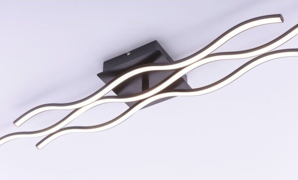 Leuchten Direkt 15166-18 - LED Prisadený luster WAWE LED/28W/230V čierna
