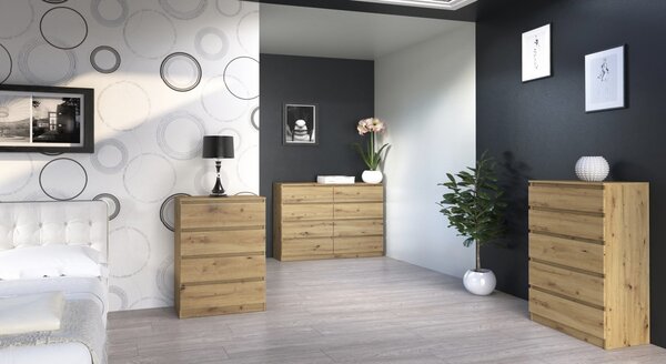 TP Living Komoda Malwa 120 cm hnedá – 8 poličiek