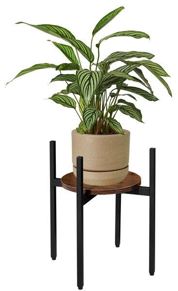 TZB Stojan na kvety TORRE RUSTIC 40 cm hnedý/čierny