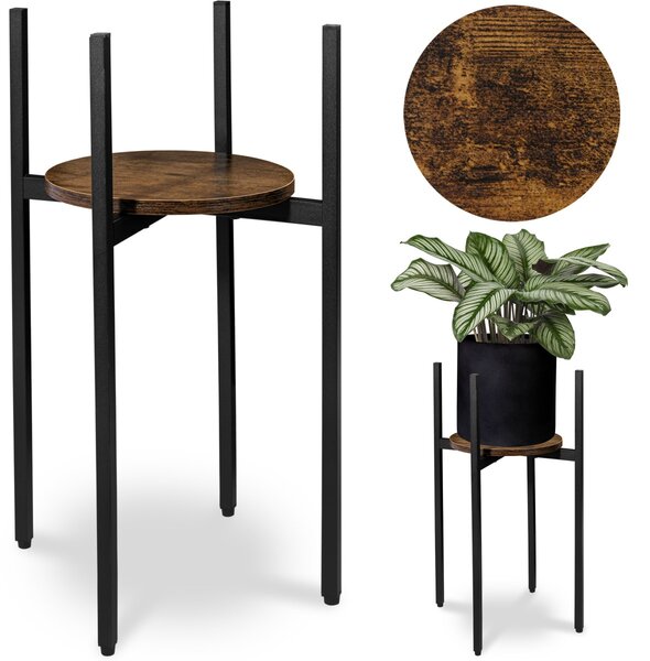 TZB Stojan na kvety TORRE RUSTIC 60 cm hnedý/čierny