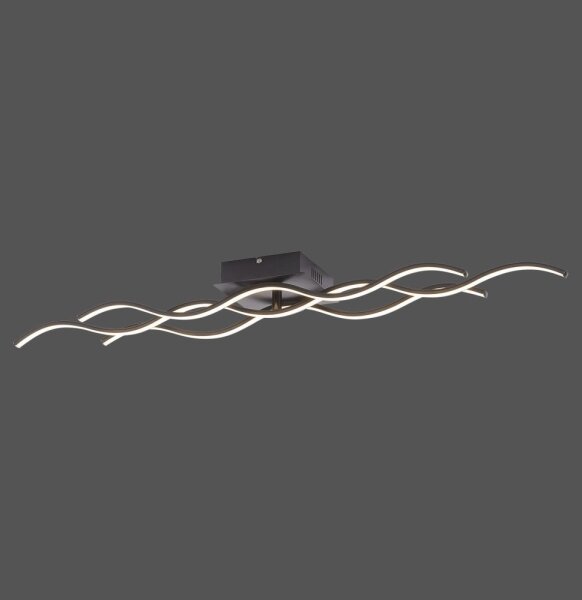 Leuchten Direkt 15166-18 - LED Prisadený luster WAWE LED/28W/230V čierna