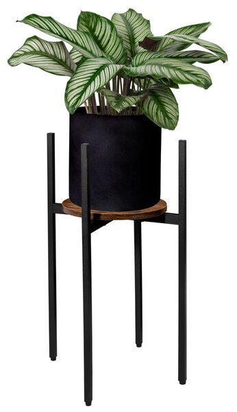 TZB Stojan na kvety TORRE RUSTIC 60 cm hnedý/čierny