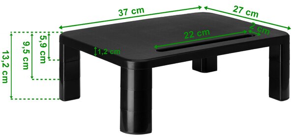 TZB Stojan na monitor RACK čierny