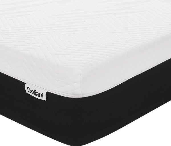 Latexový penový matrac stredne tvrdý biely a čierny 160 x 200 cm snímateľný polyesterový poťah so zipsom