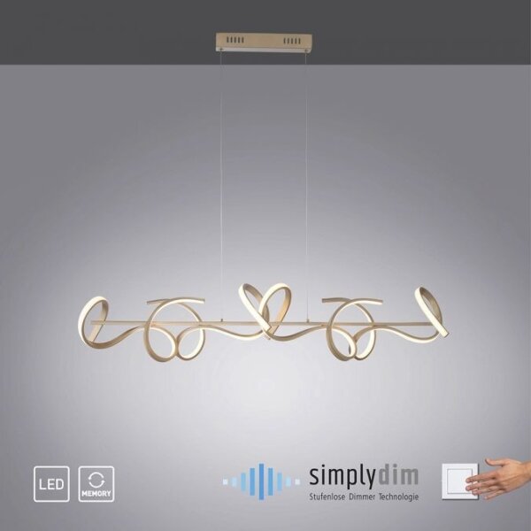 Leuchten Direkt 19033-60 - LED Stmievateľný luster na lanku CURLS LED/40,8W/230V
