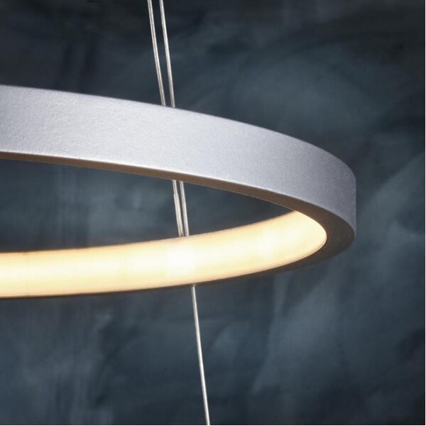 Leuchten Direkt 11525-21 - LED závesný luster na lanku CIRCLE LED/15W/230V + LED/25W