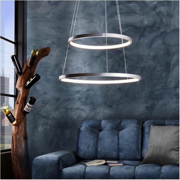 Leuchten Direkt 11525-21 - LED závesný luster na lanku CIRCLE LED/15W/230V + LED/25W