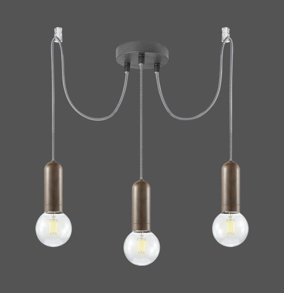 Leuchten Direkt 14776-48 - Luster na lanku TURN ME 3xE27/60W/230V pavúk