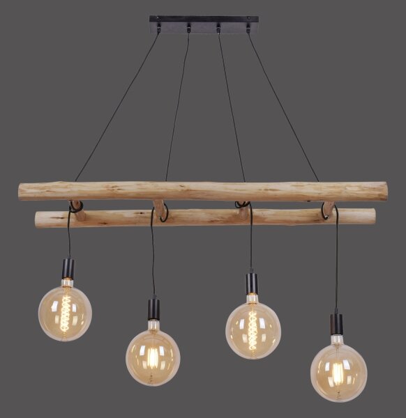Leuchten Direkt 15025-18 - Luster na lanku EDGAR 4xE27/60W/230V