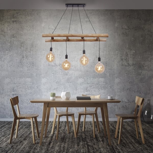 Leuchten Direkt 15025-18 - Luster na lanku EDGAR 4xE27/60W/230V