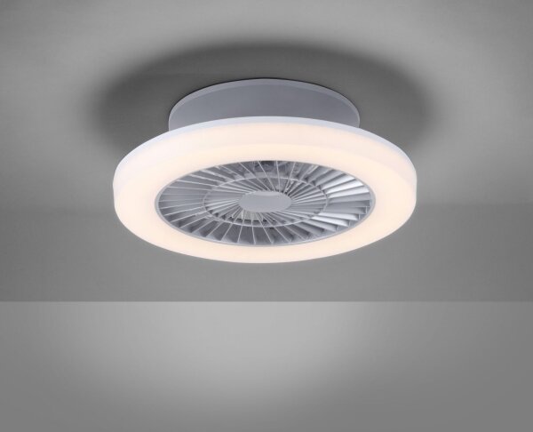 Leuchten Direkt 14645-55 - LED Svietidlo s ventilátorom LEONARD LED/27W/230V