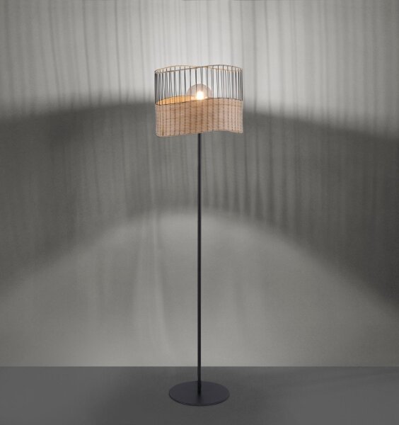 Leuchten Direkt 11151-79 - Stojacia lampa REED 1xE27/60W/230V