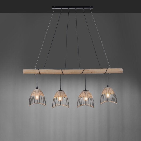 Leuchten Direkt 11156-79 - Luster na lanku REED 4xE27/60W/230V