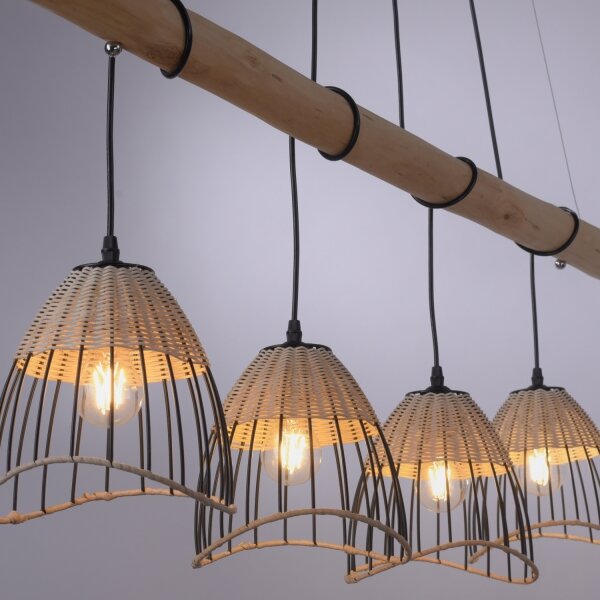 Leuchten Direkt 11156-79 - Luster na lanku REED 4xE27/60W/230V