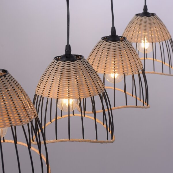 Leuchten Direkt 11156-79 - Luster na lanku REED 4xE27/60W/230V