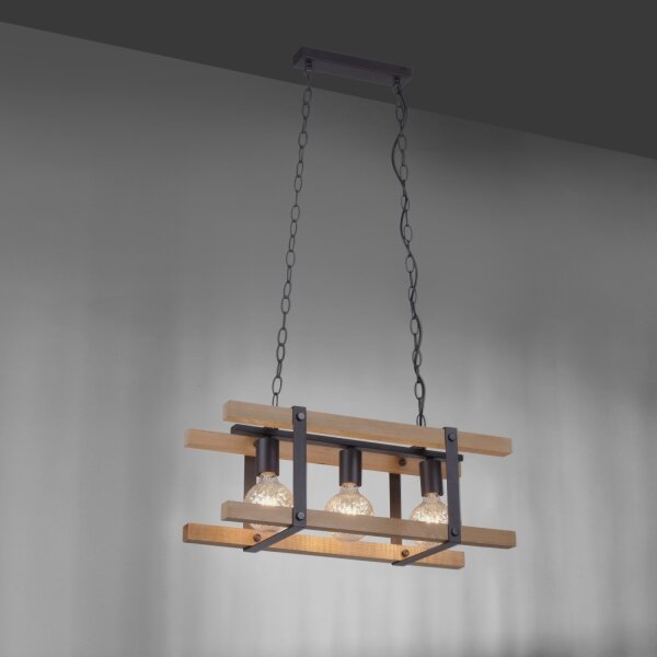 Leuchten Direkt 15683-79 - Luster na reťazi EDITH 3xE27/60W/230V