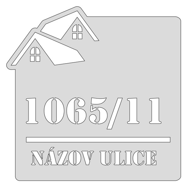 Domové číslo, vzor 001, bez povrchovej úpravy