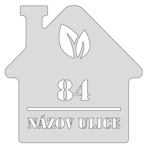 Domové číslo, vzor 002, bez povrchovej úpravy